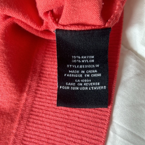 Lightweight Knit Cardigan, Coral - Picture 7 of 8